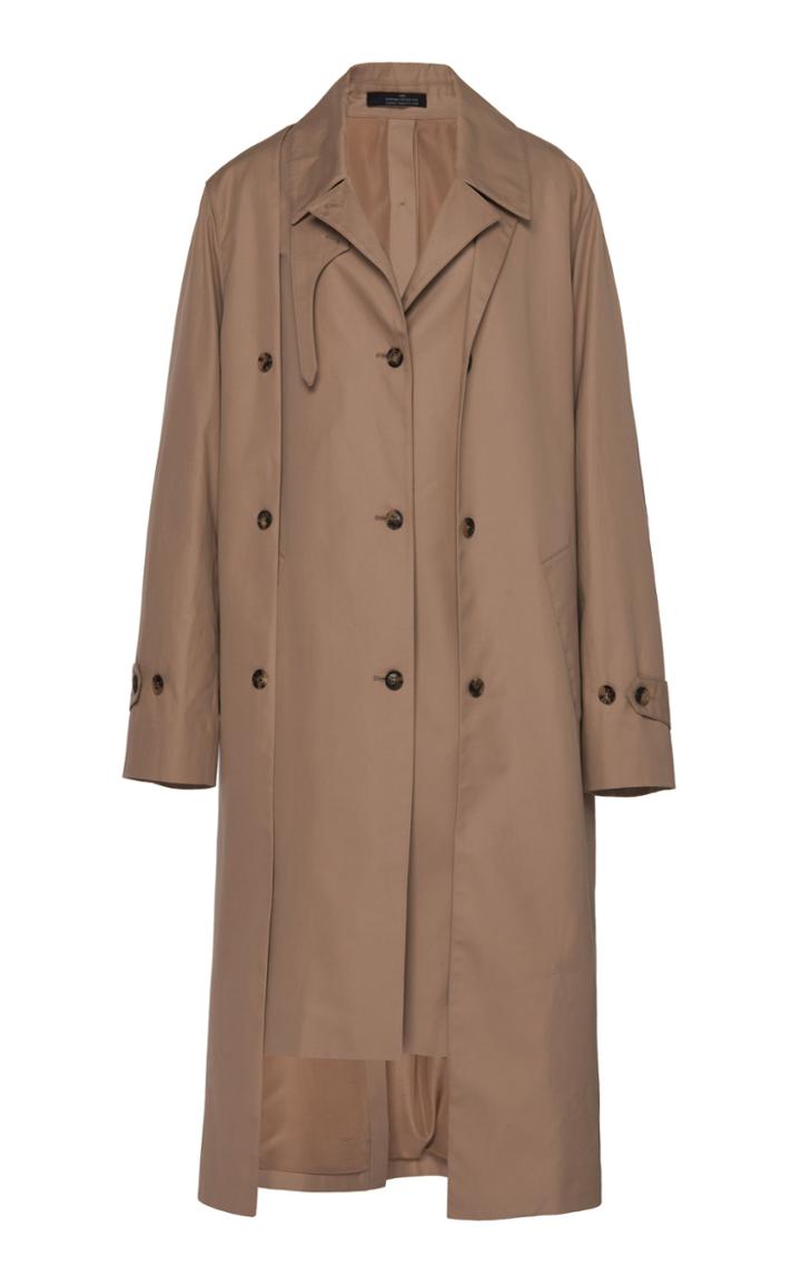 Rokh Asymmetrical Gabardine Trench Coat
