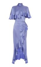 Elenareva Cape Midi Silk Dress