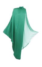 Moda Operandi Balmain Chiffon-paneled Satin Jumpsuit Size: 34