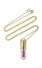 Robinson Pelham Large Pink 'elixir Of Love' Pendant And Chain