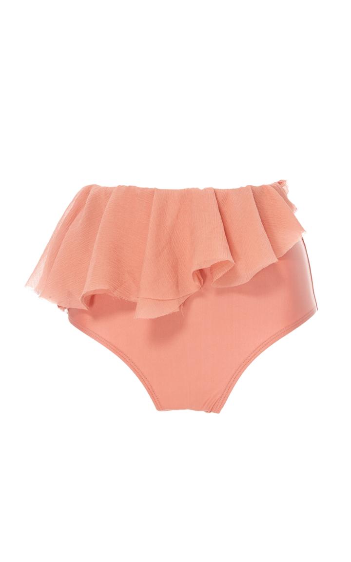 Agua De Coco High Waisted Ruffle Bikini Bottoms