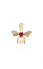 Yvonne Leon Single Ear-jacket Bee With Ruby