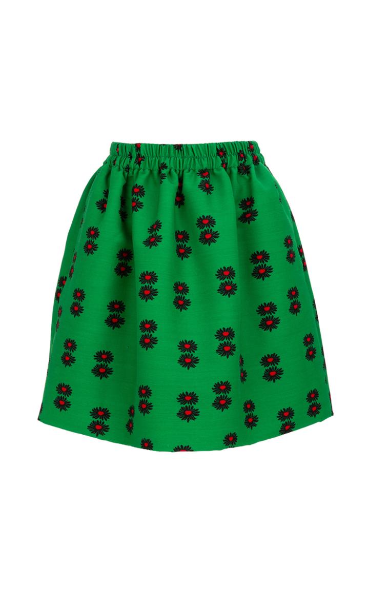 La Doublej Pouf Elastic-waist Full Wool Blend Mini Skirt
