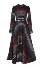 Hussein Bazaza Degrade Stripe Midi Dress