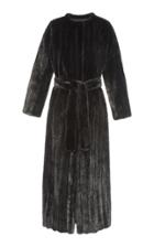 Pologeorgis The Sphinx Metallic Black Fur Coat