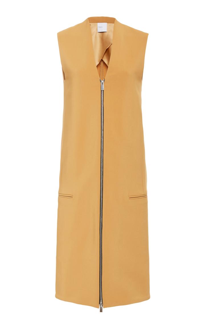 Rosetta Getty Zipper Crepe Shift Dress