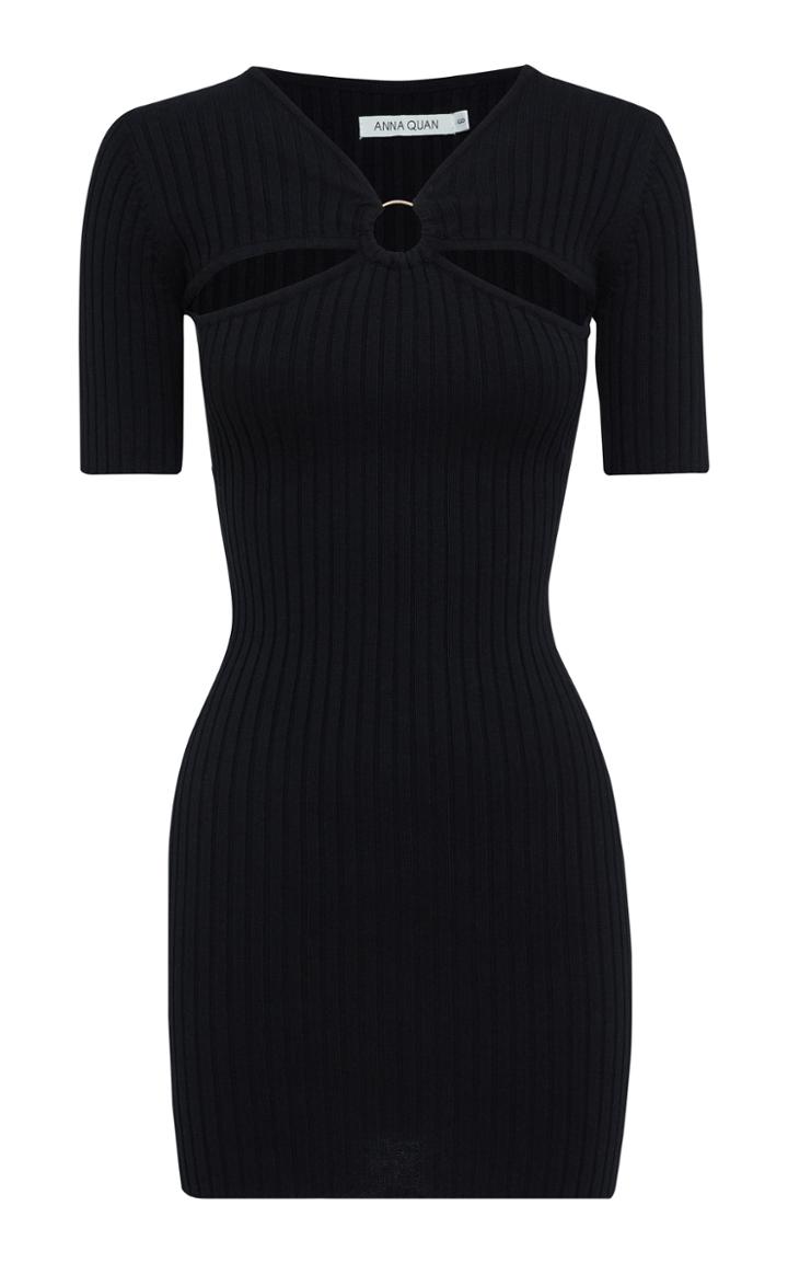 Moda Operandi Anna Quan Sierra Cotton Ribbed-knit Mini Dress