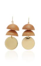 Sophie Monet Eclipse Gold-plated Wood Earrings