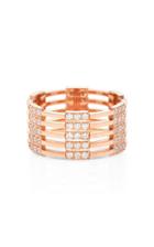 Melissa Kaye Izzy 18k Pink Gold Diamond Ring