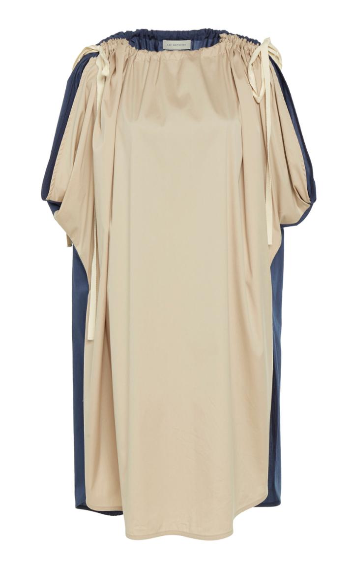 Moda Operandi Lee Mathews Freya Two-tone Cotton Gathered Top Size: 0