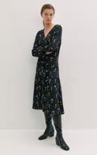 Moda Operandi By Malene Birger Soha Ruched Floral Viscose Midi Dress