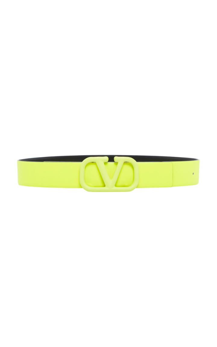 Moda Operandi Valentino Vlogo Leather Belt Size: 65 Cm