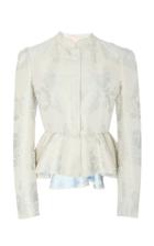 Brock Collection Oxa Floral-jacquard Peplum Jacket