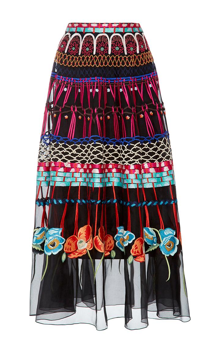 Temperley London Black Aura A-line Skirt