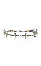 Camellia Westbury Malachite Leather Choker