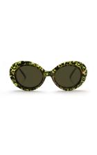 Krewe Iris Absinthe Round Acetate And Metal Sunglasses