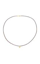 Octavia Elizabeth Brown Leather Nesting Gem Choker