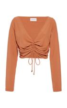 Significant Other Sirene Ruched Crop Long Sleeve Top