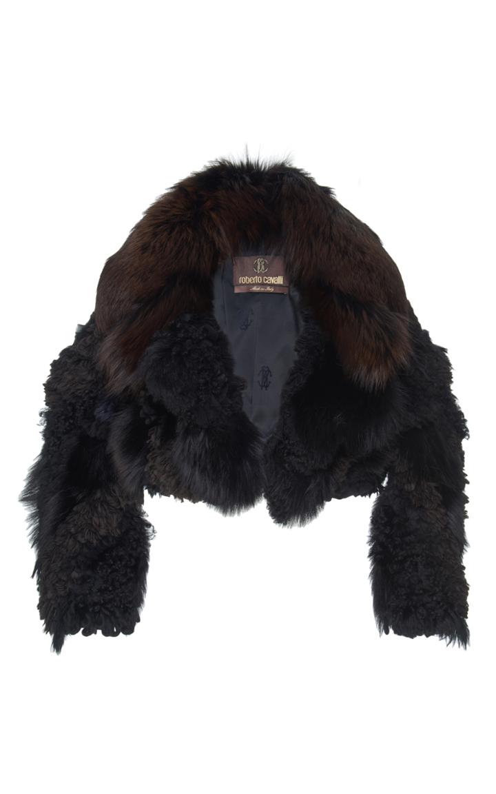 Roberto Cavalli Cropped Mink Fur Jacket