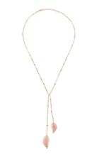 Jacquie Aiche Pink Peruvian Opal Leaf Bolo Necklace