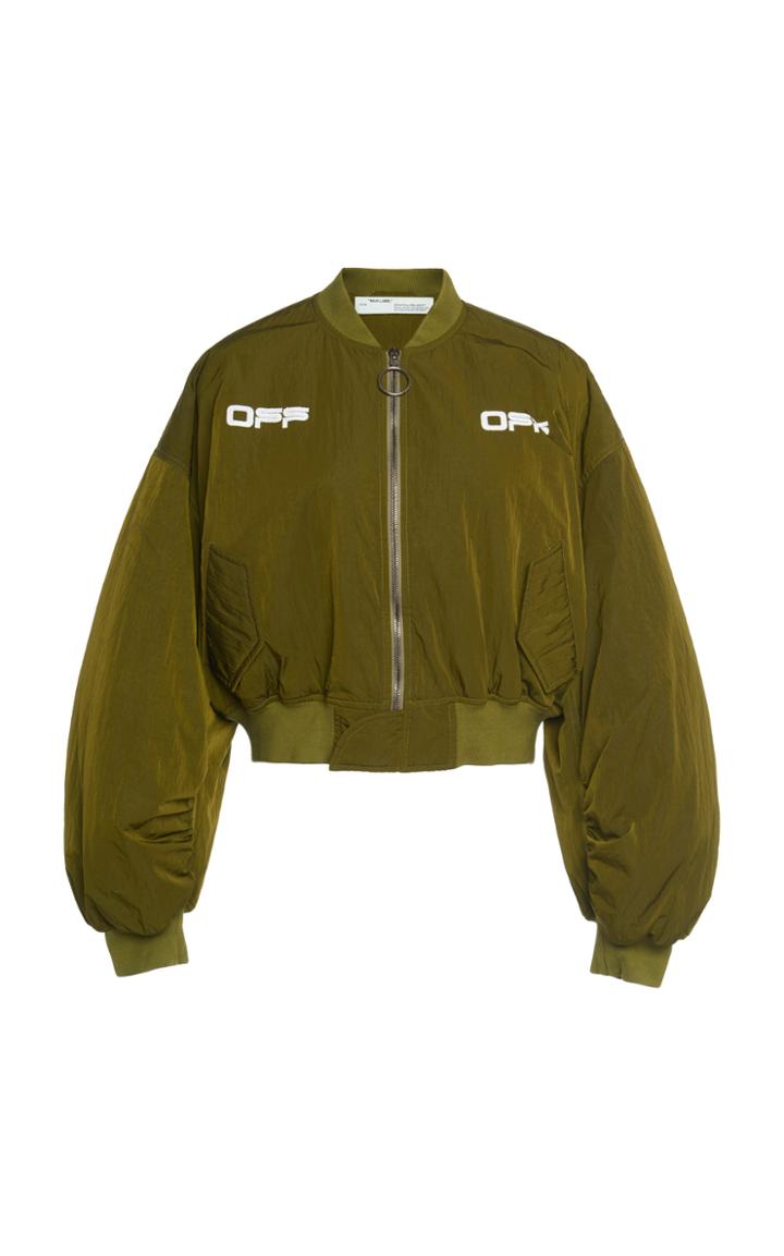 Off-white C/o Virgil Abloh Logo Cropped Bomber Jacket