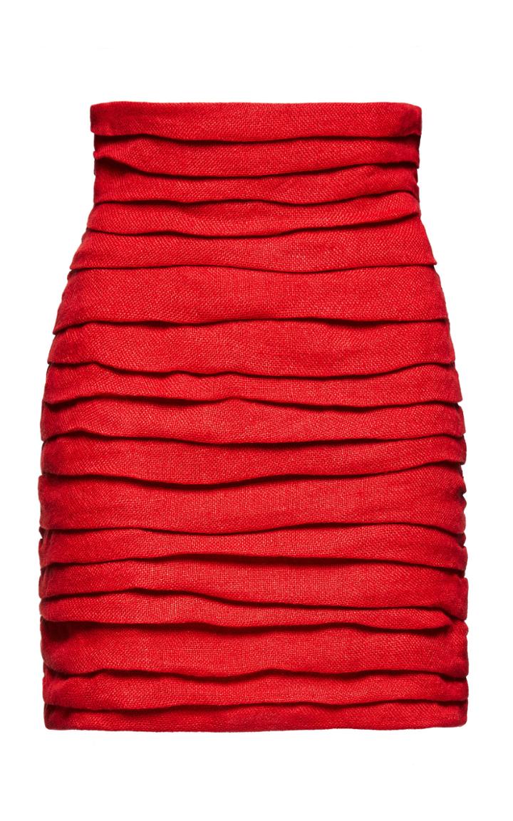 Magda Butrym Fajardo High-waisted Linen Skirt