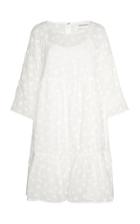 Mansur Gavriel Embroidered Linen-blend Dress