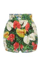 Moda Operandi Dolce & Gabbana Printed Twill Shorts Size: 36