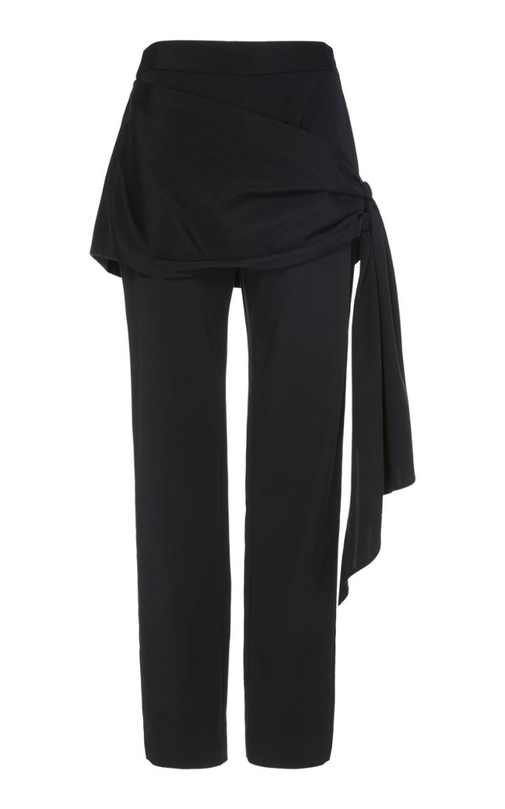 Hellessy Desmond Draped Stretch Faille Pants