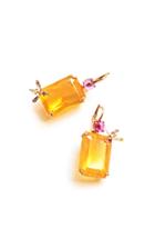 Moda Operandi Sharon Khazzam One Of A Kind Fire Opal And Rubellite Bee Earrings