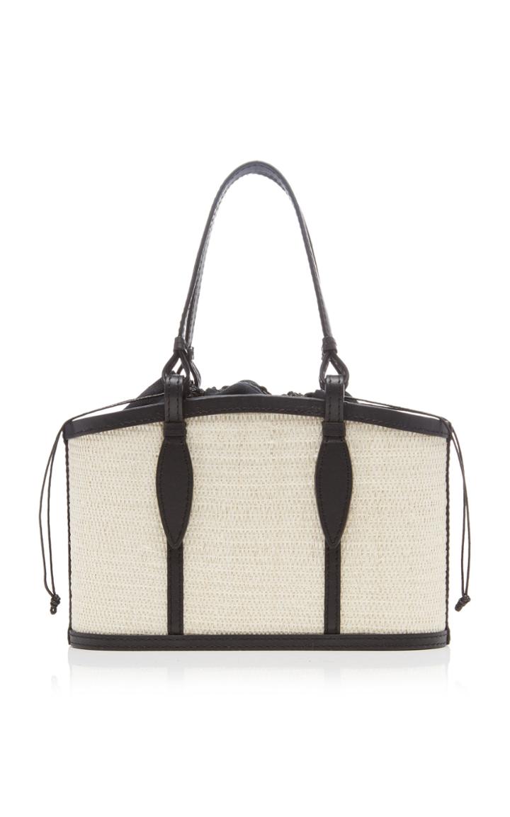 Hunting Season The Small Basket Leather-trimmed Fique Bag