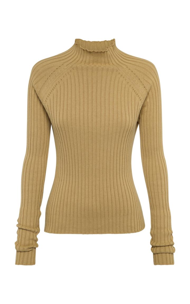 Anna Quan Blake Ribbed Cotton Turtleneck Sweater