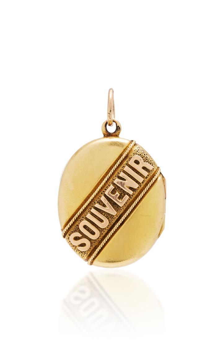 Vela Antique 18k Gold Locket