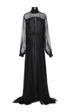By. Bonnie Young Mock Neck Chiffon Maxi Dress