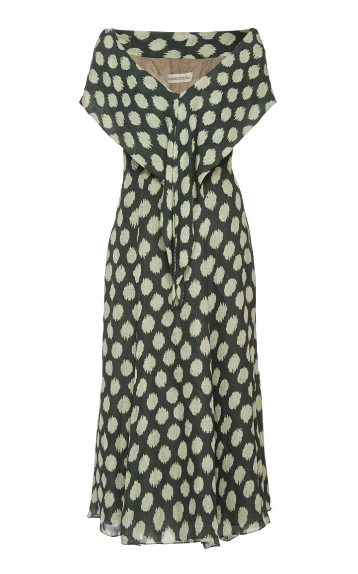 Moda Operandi Andres Otalora Manglares Printed Silk-georgette Midi Dress Size: 12