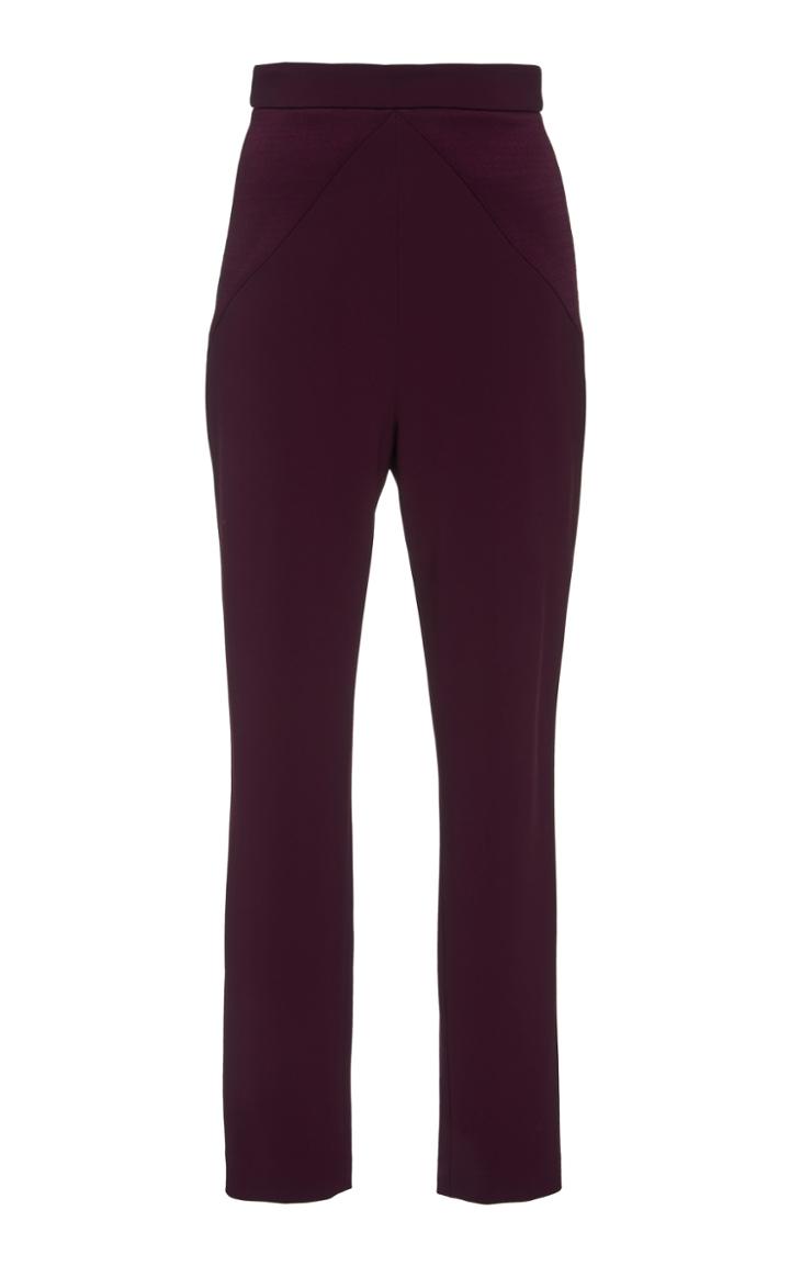 Cushnie Satin High-rise Skinny Pants