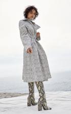 Georgia Alice Snake Print Trench Coat