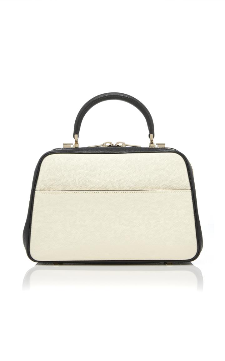 Valextra Serie S Color Block Grained Leather Bag