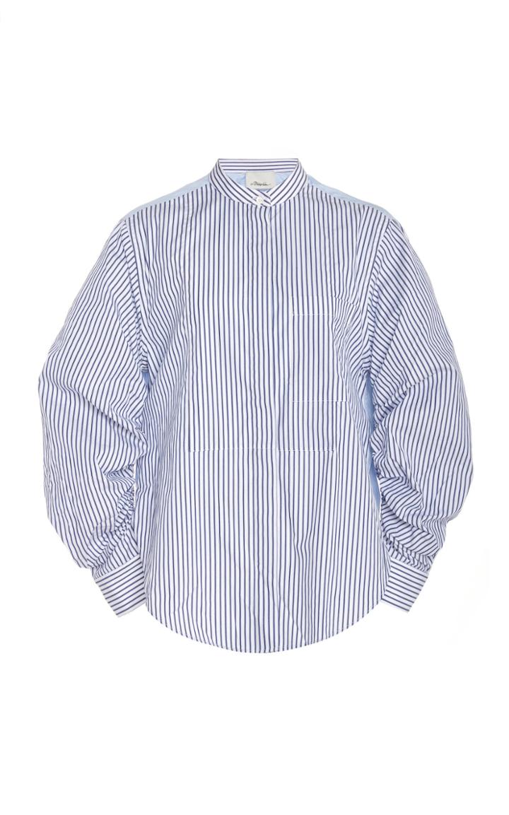 3.1 Phillip Lim Striped Shirt With Gathered Sleeve