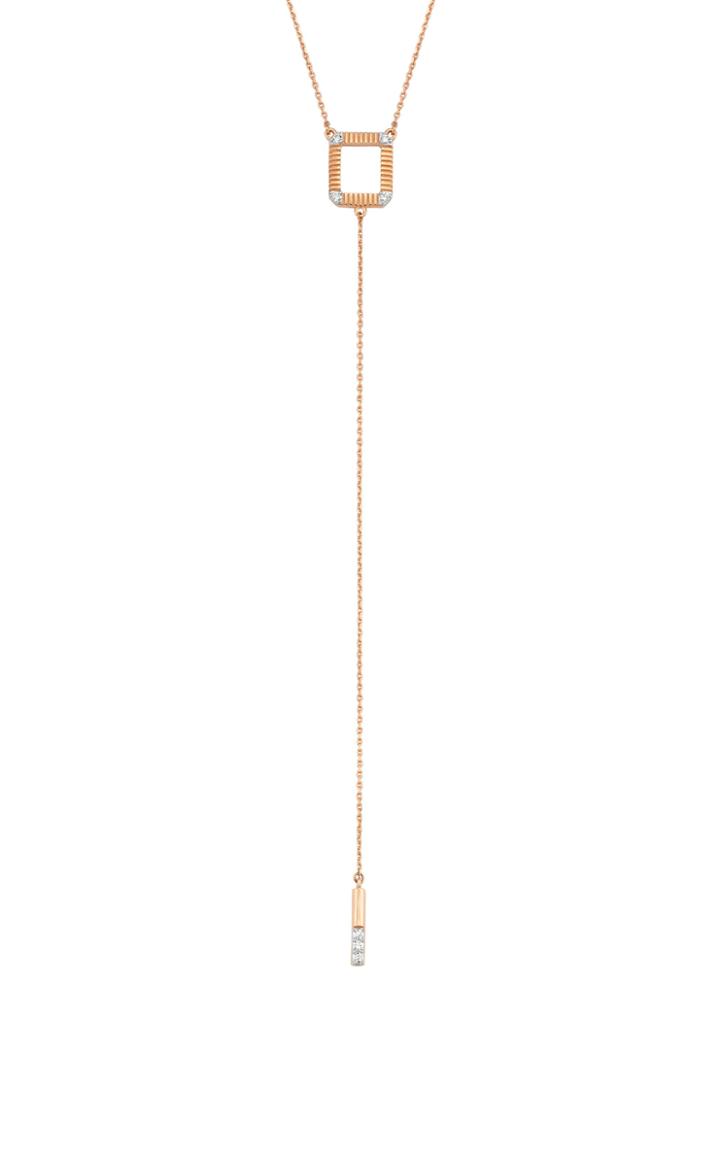 Melis Goral La Linea 14k Rose Gold Diamond Necklace