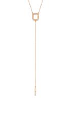 Melis Goral La Linea 14k Rose Gold Diamond Necklace