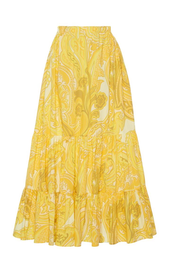 Moda Operandi Etro Tiered Cotton-blend Skirt
