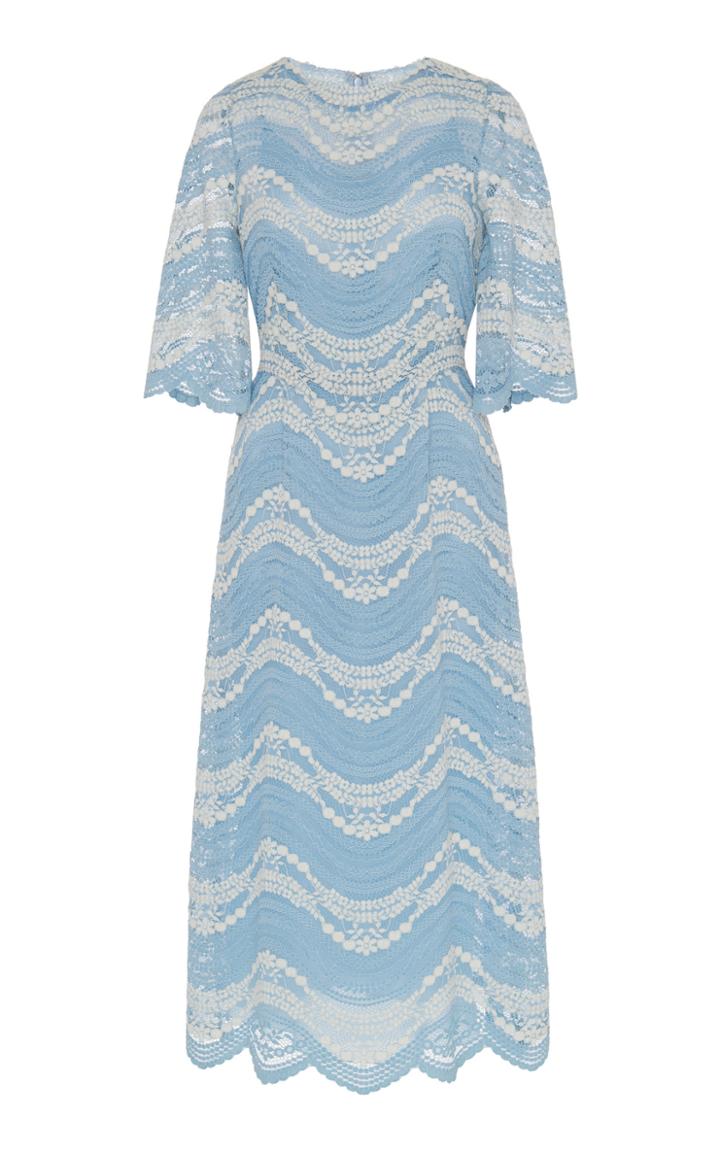 Luisa Beccaria Wave Midi Dress
