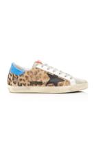 Golden Goose Superstar Distressed Printed Calf Hair And Leather Sneakers