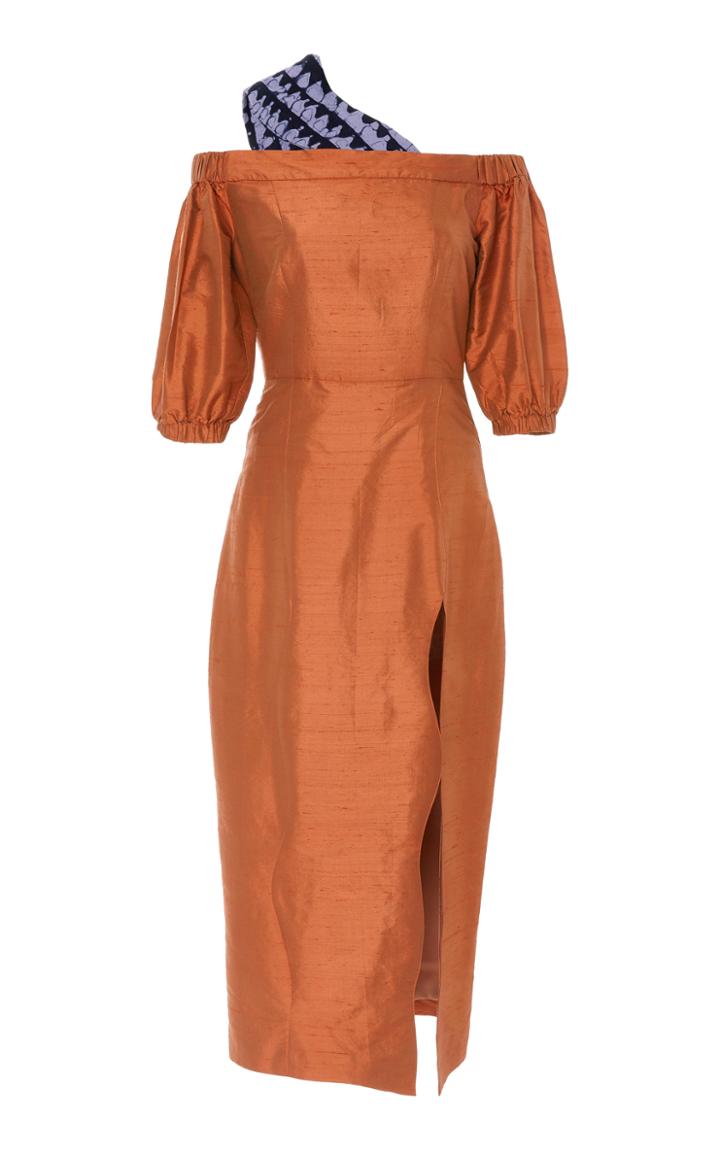 Maki Oh Two Tone Silk Shantuang Dress