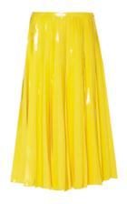 Ralph Lauren Nevina Leather-trim Pleated Skirt