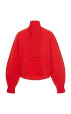 Tibi Tie-neck Wool-blend Sweater