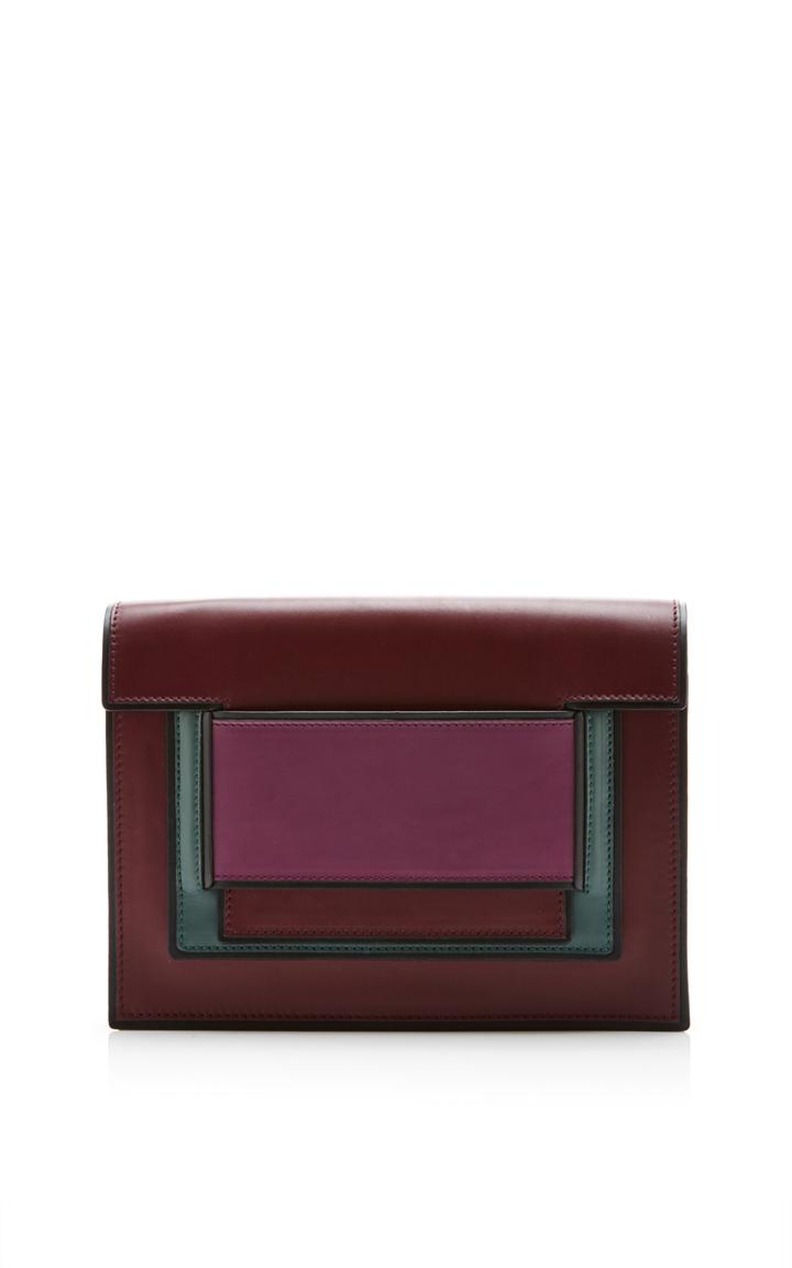 Pierre Hardy Jane Calf Leather Envelope Clutch
