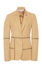 Moda Operandi Gabriela Hearst Cadmus Herringbone-stitched Cotton Blazer Size: 38