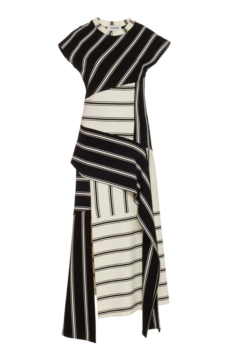 Monse Patchwork Stripe Jersey Dress